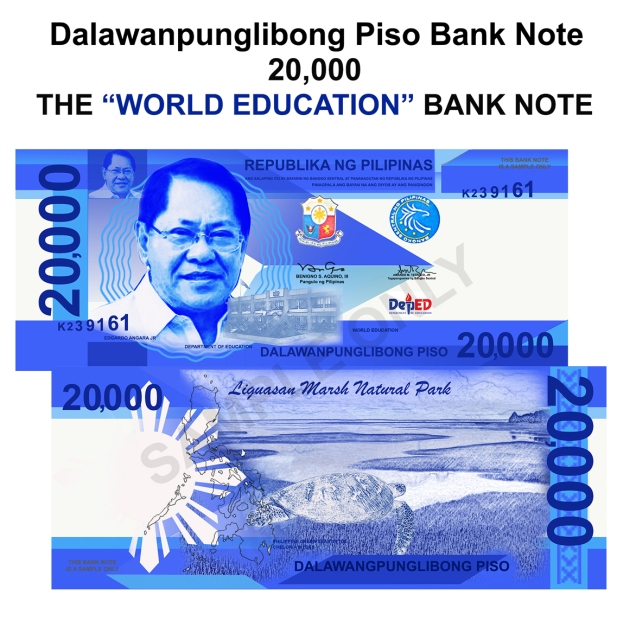 20,000 THE WORLD EDUCATION BANK NOTE