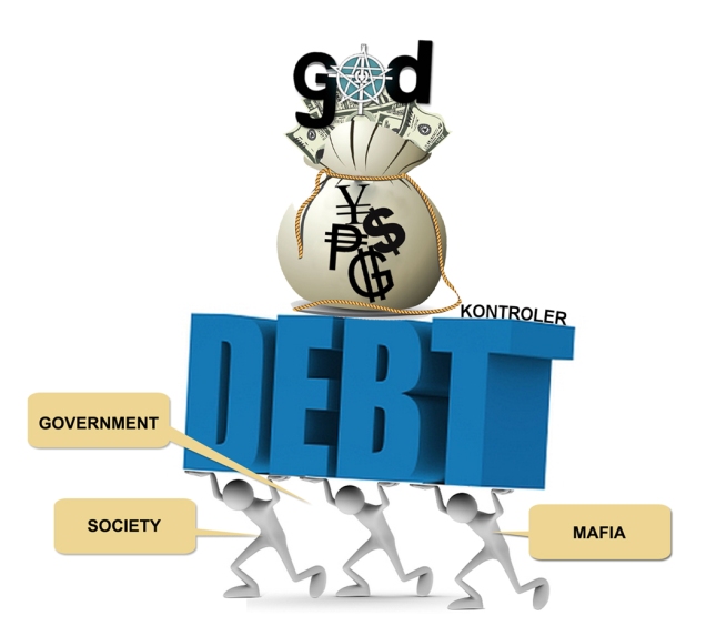 DEBT OF GOVERNMENT AND MAFIA TO THE GOD OF KONTROLERISM AND KONTROLERISM SOCIETY